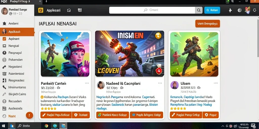 Screenshot menunjukkan gameplay seru dengan grafik yang memukau.