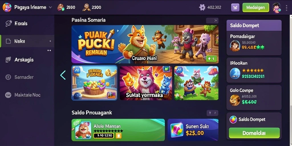 Tampilan awal yang menarik dan mudah dinavigasi.