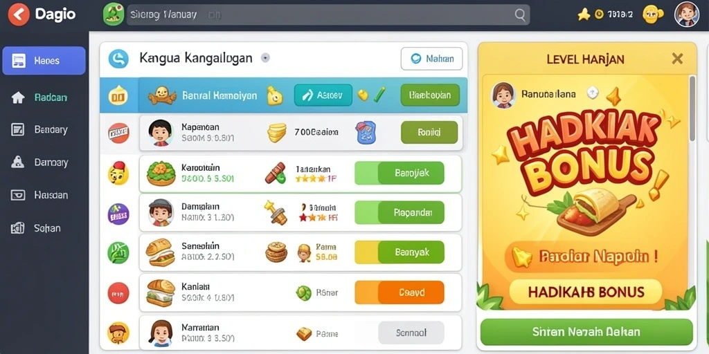 Tampilan menarik dari permainan slot yang tersedia.